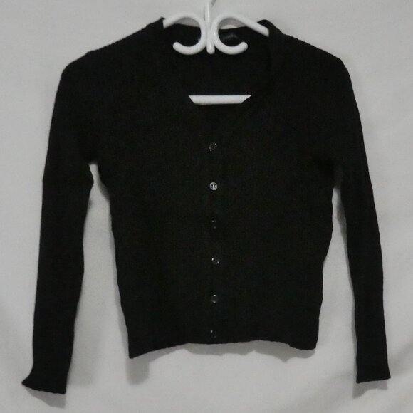 KOOKAI | size 2 | Classic Ribbed Black Button-Up Cardigan - Picture 1 of 16